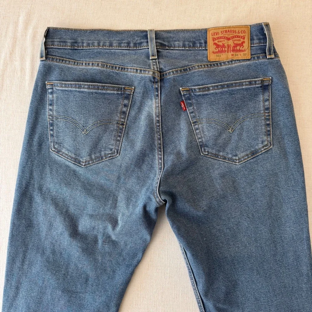 Levis 511 Slim Fit All Seasons Tech Mens Jeans Blue Medium Wash 34x32